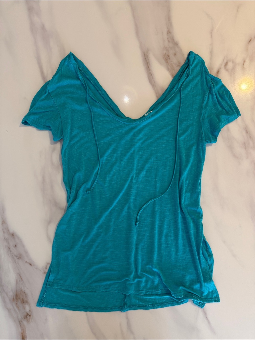 VENUS Relaxed Rayon Swimsuit Bikini Coverup Tunic Top Shirt XS XSmall Aqua Reef